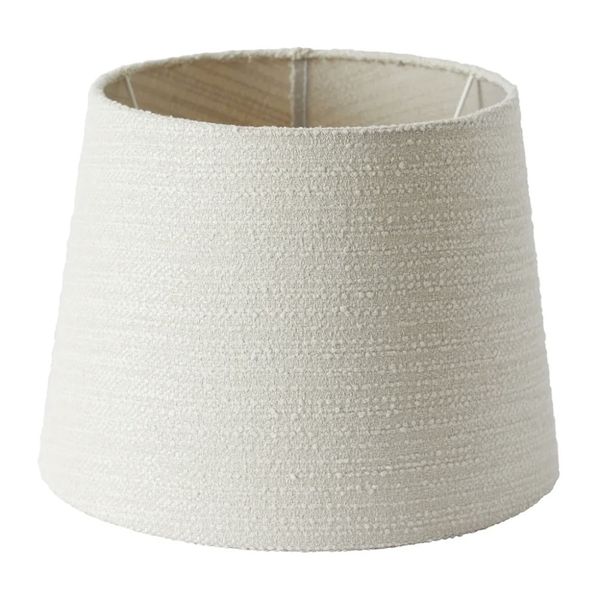 Lampeskjerm Classic Round 27cm - Boucle hvit