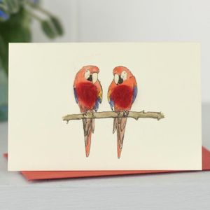 Hovedbilde Lite kort 'Parrots' 9*6 cm