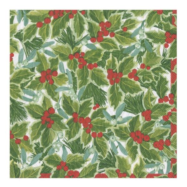 Servietter Holly and Mistletoe - lunsj