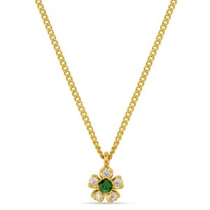 Hovedbilde Orelia smykke Crystal & Emerald Flower Charm
