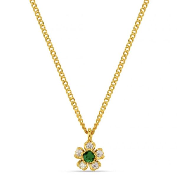Orelia smykke Crystal & Emerald Flower Charm