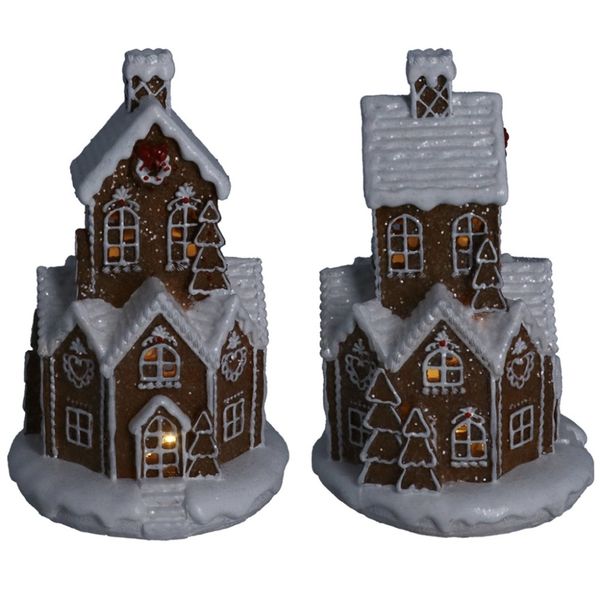 Pepperkakeby LED-belysning –&nbsp;32 cm