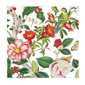 Hovedbilde Servietter Christmas Chinoiserie White - kaffe