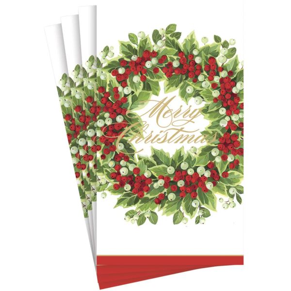Servietter Holly and Berry Wreath - buffet
