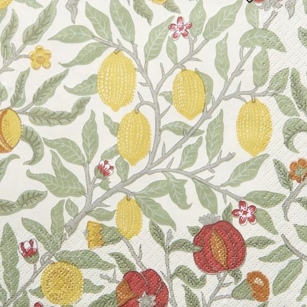 Servietter William Morris Fruit Yellow - lunsj
