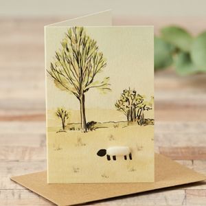 Hovedbilde Lite kort 'Sheep In Middle Harling' 9*6 cm
