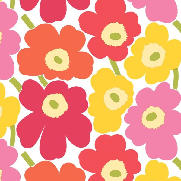 Servietter Marimekko Mini Unikko Pink Yellow - lunsj