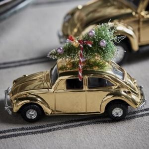 Hovedbilde Julebil gylden 8,5cm