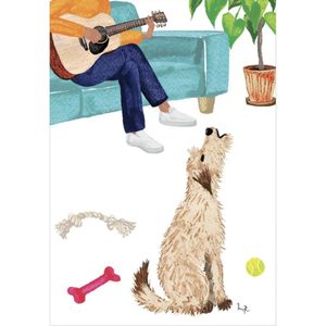 Hovedbilde Kort - Dog and Guitarist 