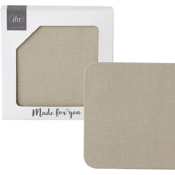 Glassbrikker Linen Uni Taupe 4 stk