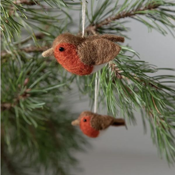 2 stk rødstrupe i ull